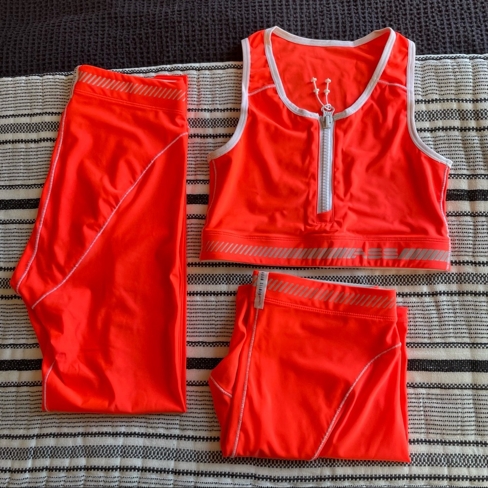 Adam Selman Sport French Cut Leggings Shorts & Bra